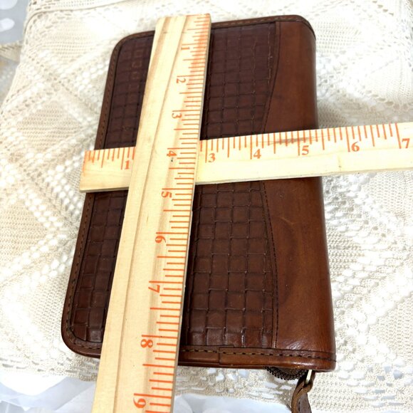 Day Timer Zip Around Basketweave Embossed Planner Cover Vintage - Picture 10 of 11